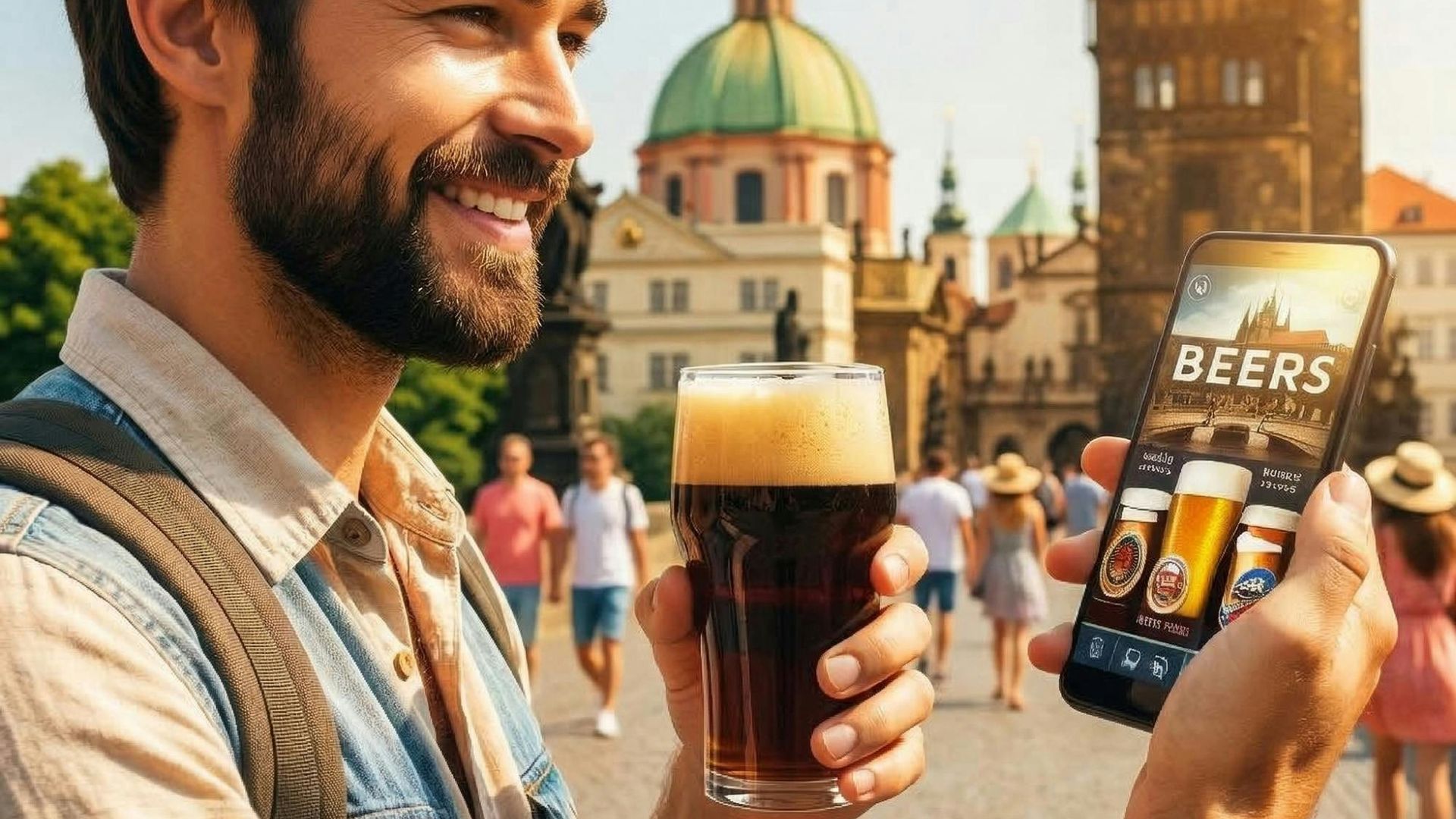 Prague self-guided audio tour with beer exhibition