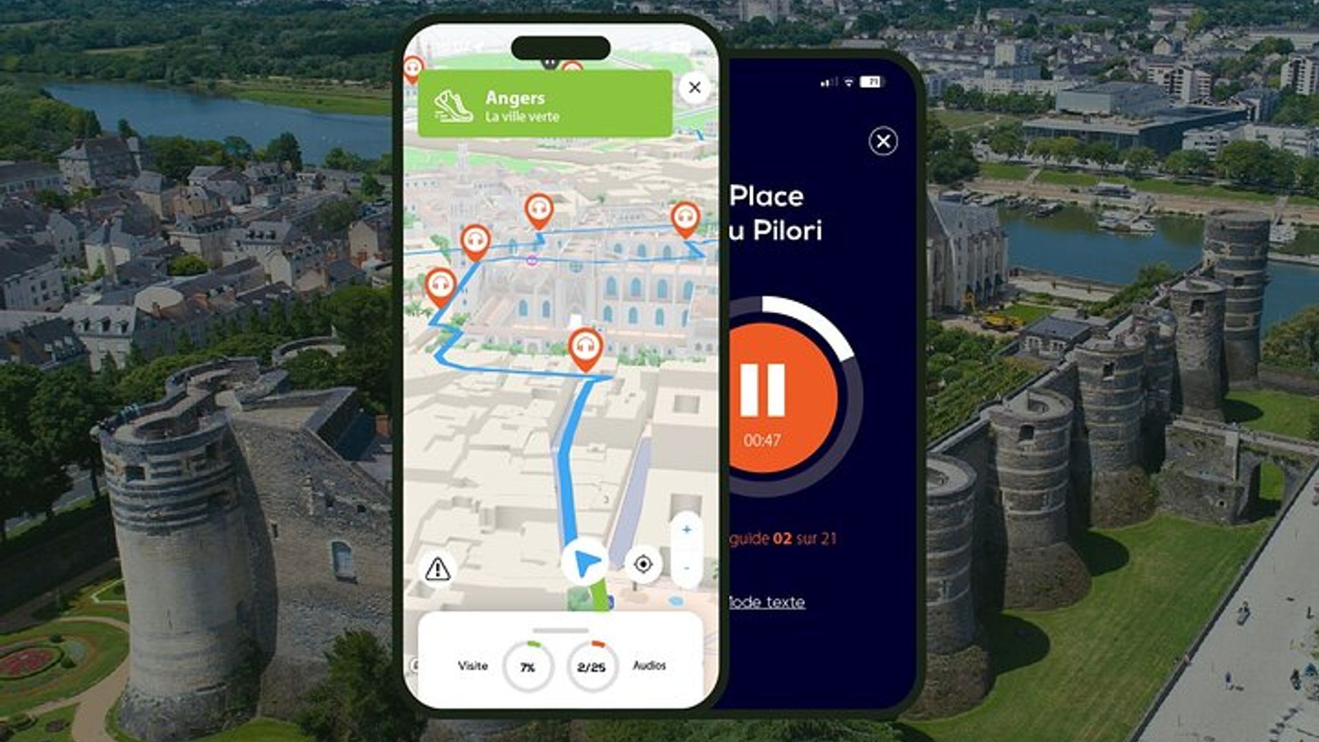 Angers: Visita a pie con audioguía, 2 horas y 15 minutos y 22 audiocomentarios