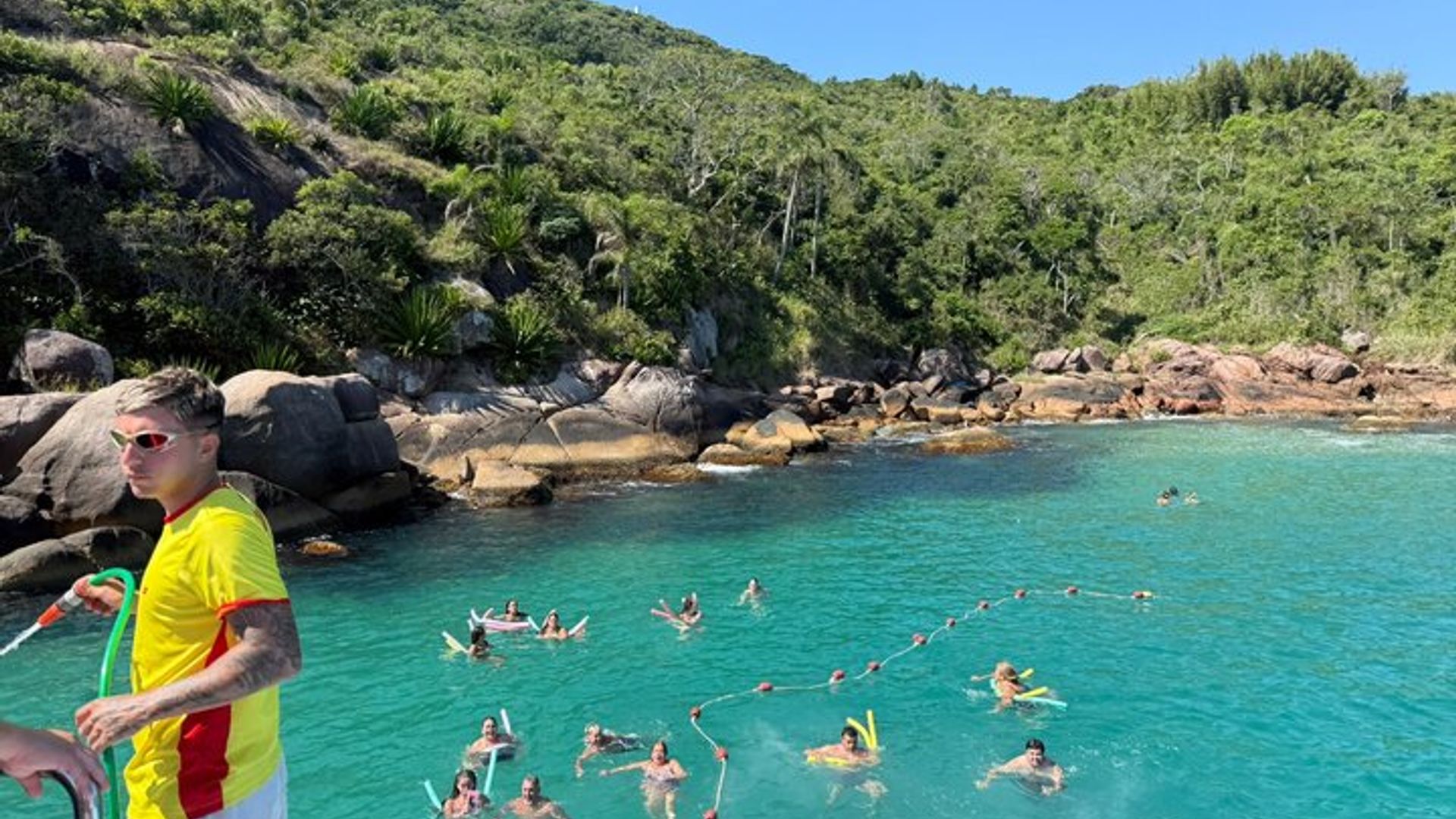 Excursion en bateau Florianópolis Costa da Lagoa et piscines naturelles
