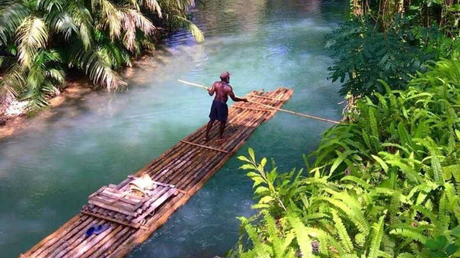 Bamboo Rafting on Lethe River with Limestone Massage