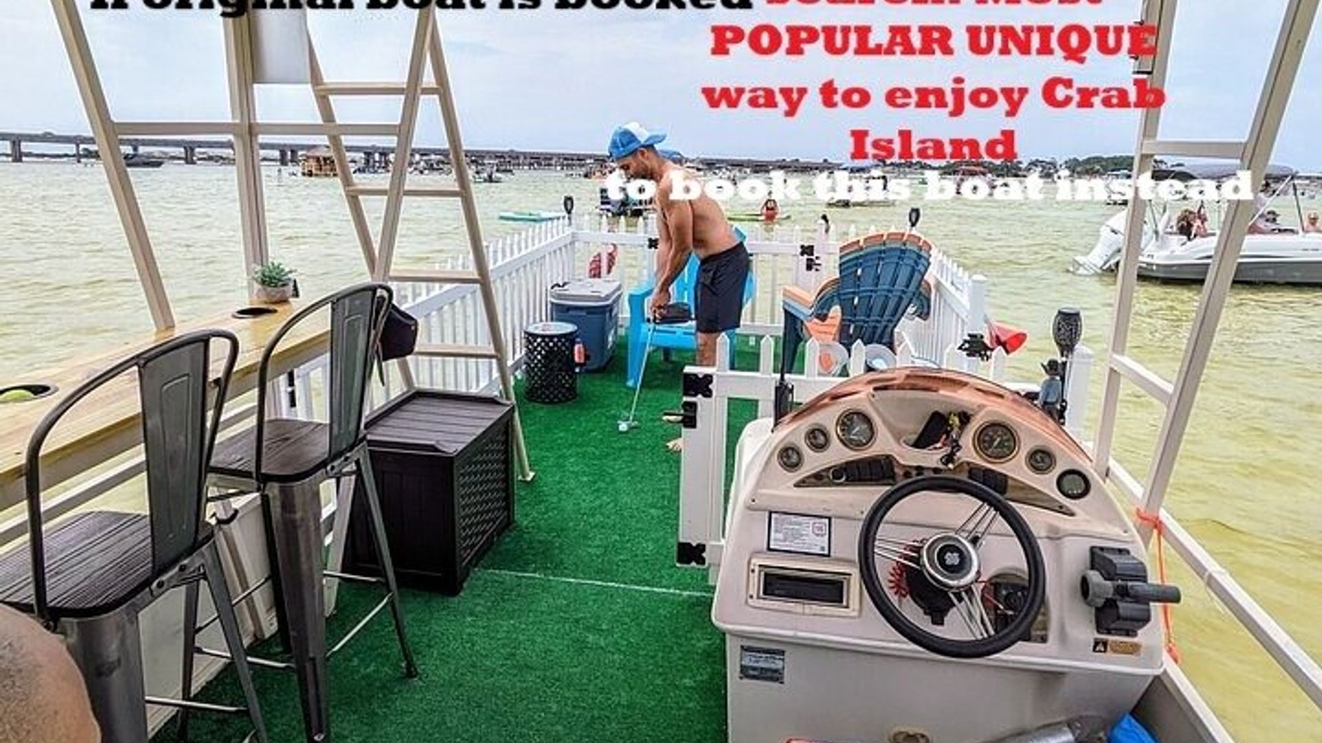 Crab Island Customizable Private Captained Boat Charter