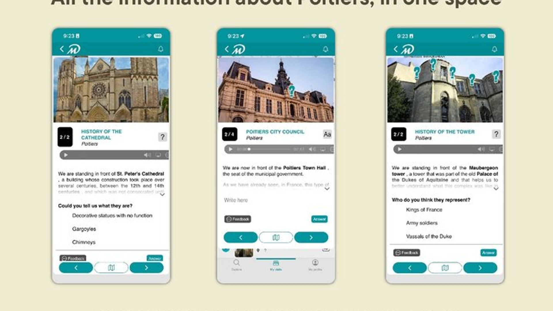 TOP Poitiers: Private Führung mit Ihrem Handy