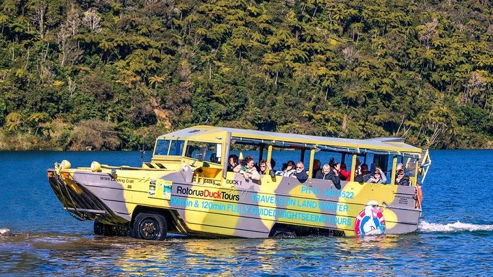 Rotorua Amphibious "Duck" City Tour and Lakes Cruise