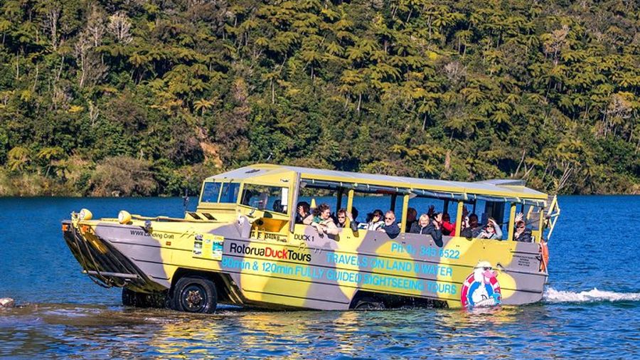 Rotorua Amphibious "Duck" City Tour and Lakes Cruise