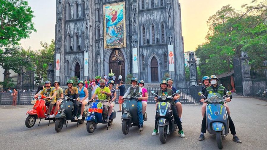 Small-Group Half-Day Vespa Tour with Food Stops, Hanoi