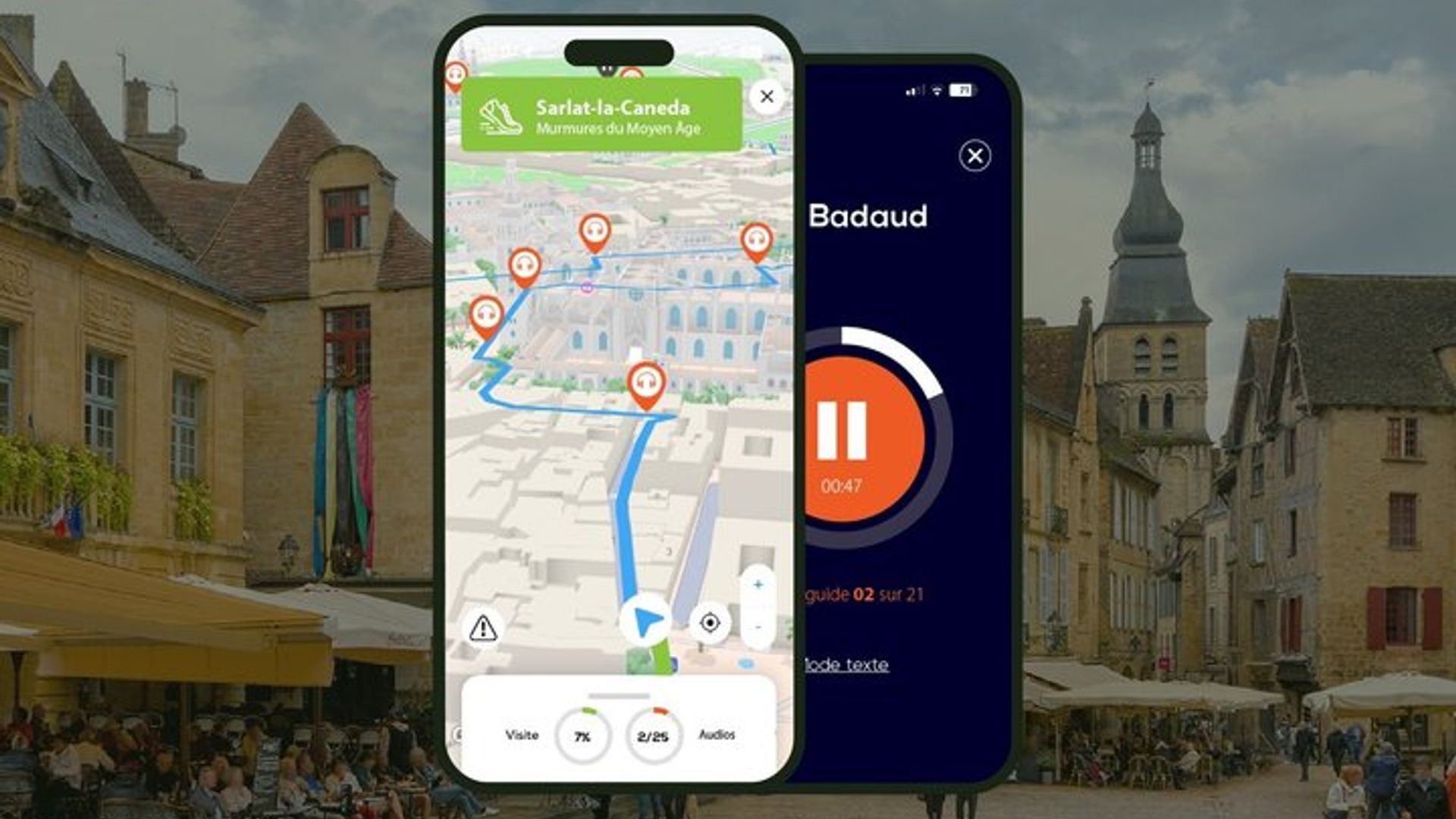 Sarlat-la-Caneda 1-hour audio guided walking tour and 15 audio commentaries