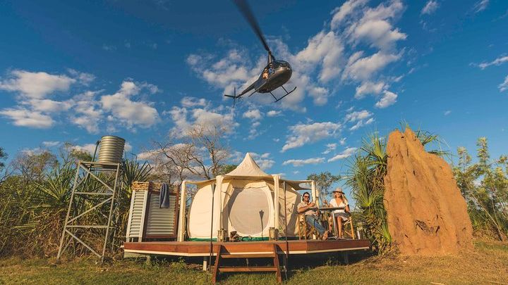 Darwin Overnight Glamping Safari With Helicopter and Airboat