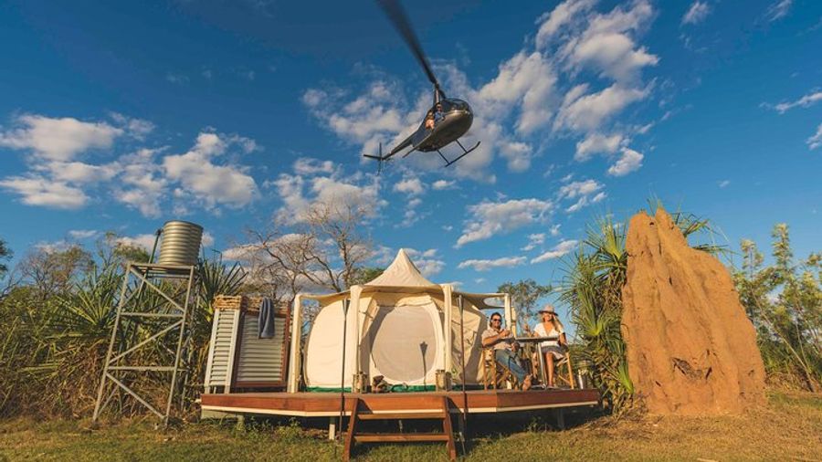 Darwin Overnight Glamping Safari With Helicopter and Airboat