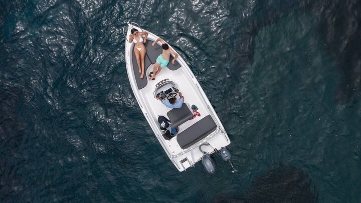 Santorini Full-Day Boat Rental: No License, Groups up to Six