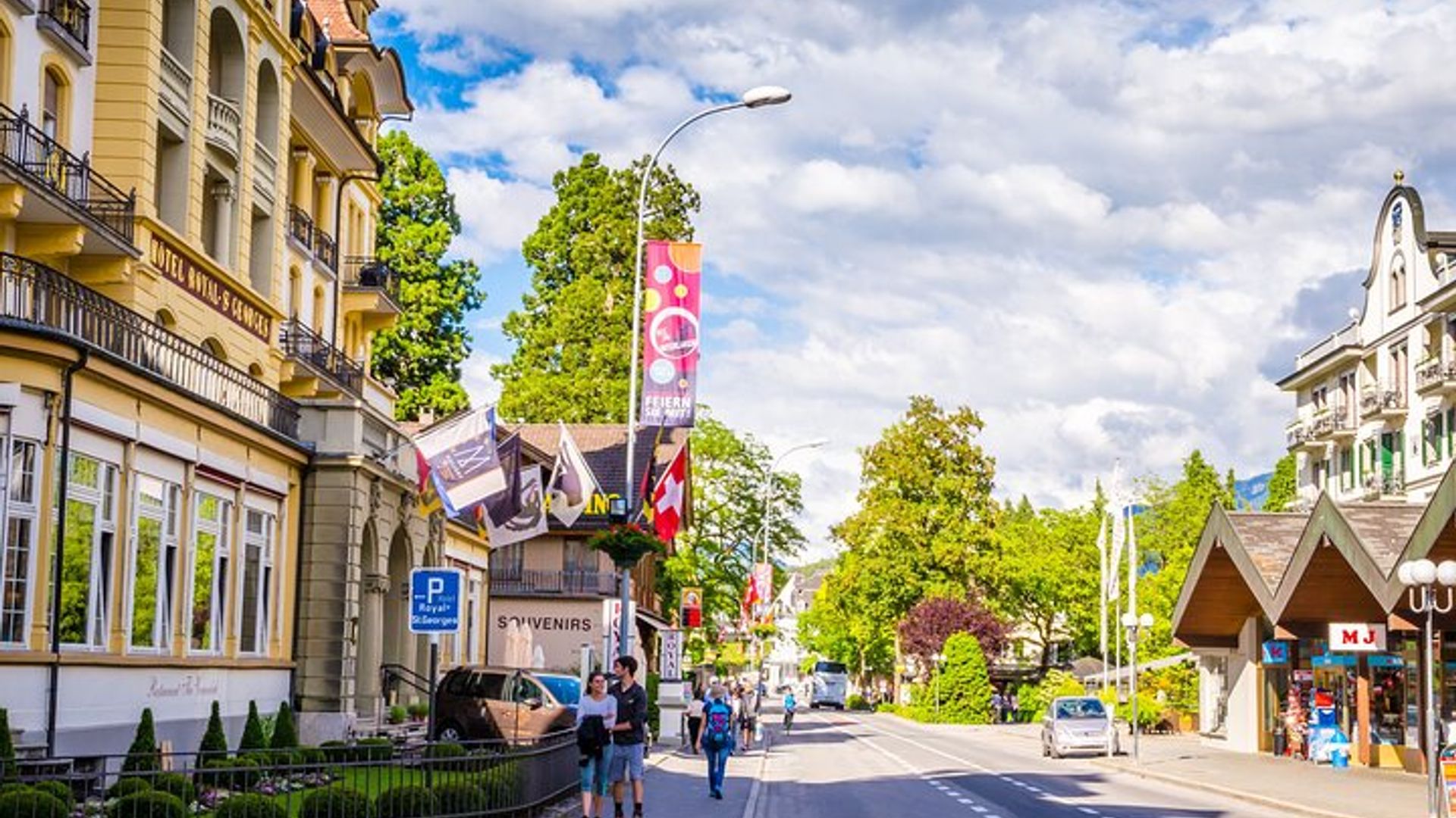 Visite guidée privée à pied d'Interlaken et excursion au Mont Harder