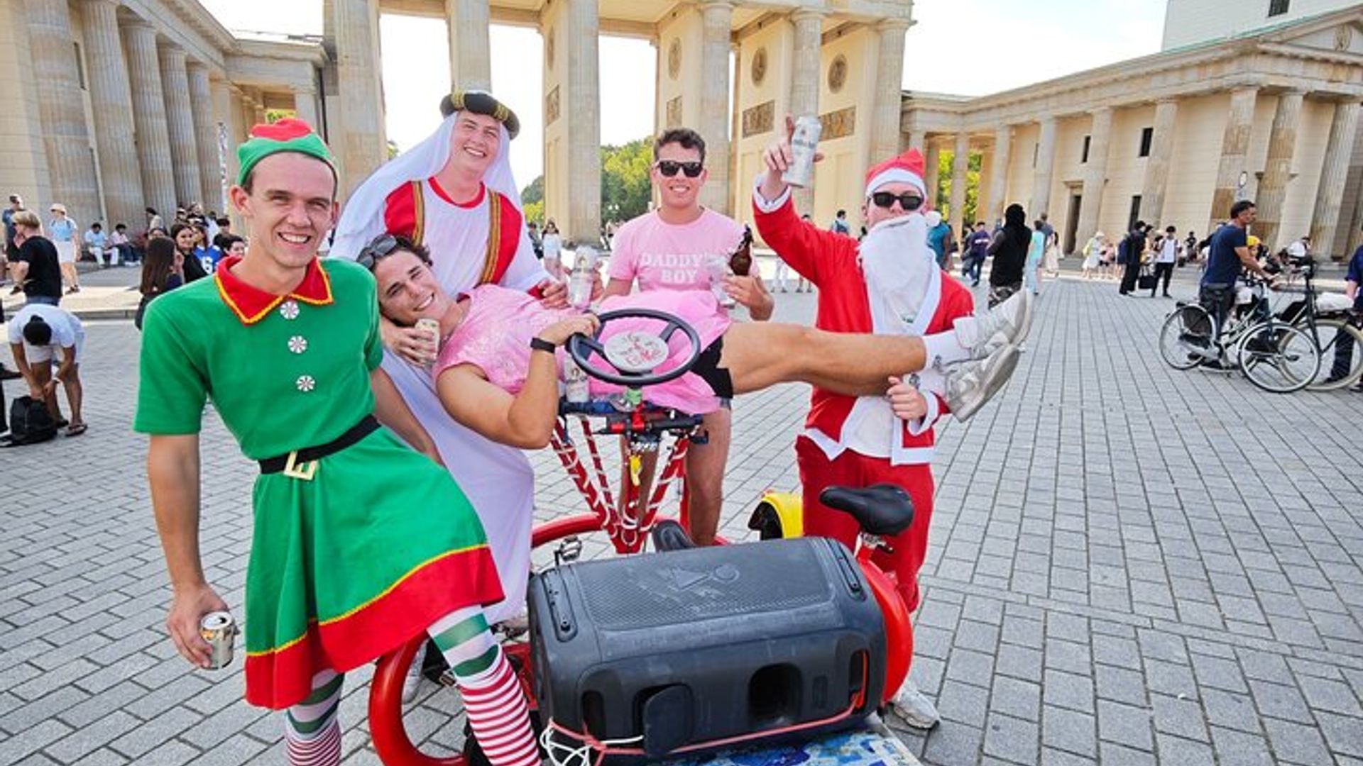 Beer Bike & Party Bike Highlights Berlin City Tour including pick-up