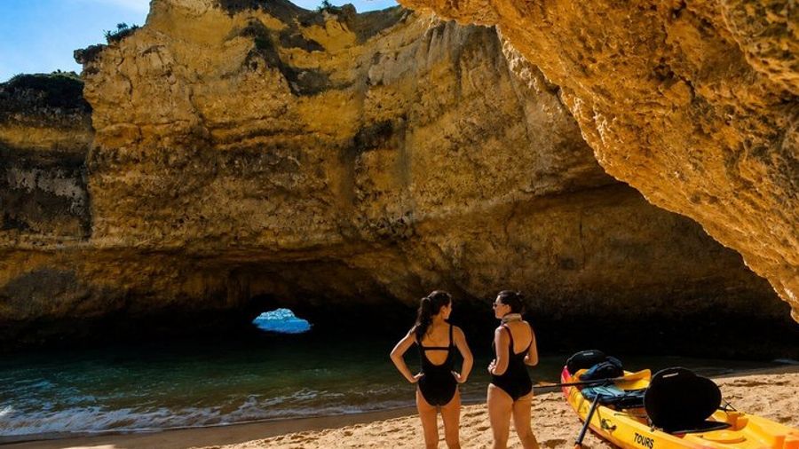 Albufeira Sea Caves and Hidden Beaches Guided Kayak Tour