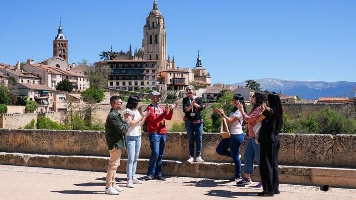 Avila with Walls & Segovia with Alcazar from Madrid
