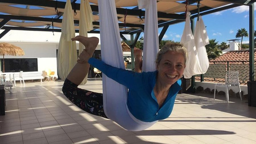 Aerial Yoga Experience in Maspalomas, Spain