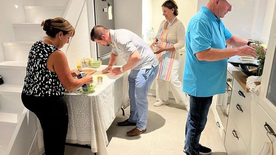 PRIVATE Mykonos Home Cooking Class & Greek Meal with Angelina