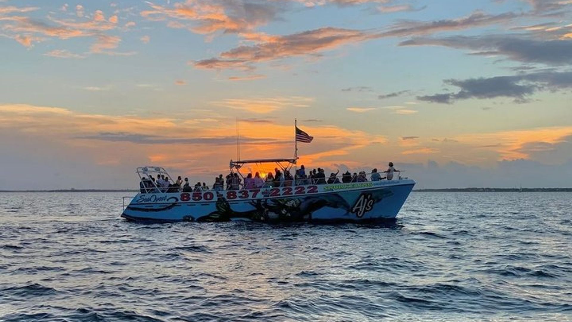 SeaQuest Sonnenuntergang Delfin Kreuzfahrt in Destin