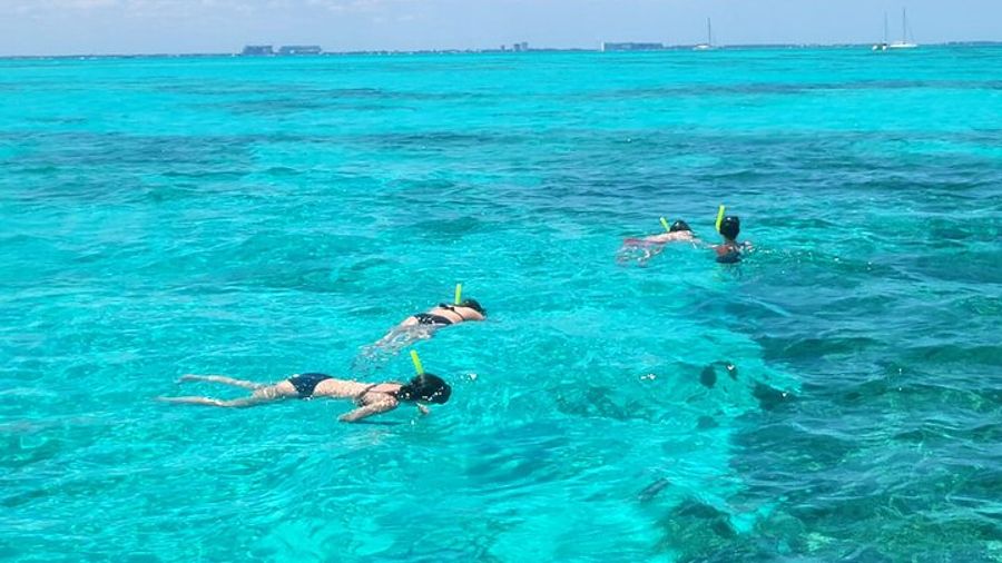 Isla Mujeres Premium Catamaran Tour with transportation from Playa del Carmen
