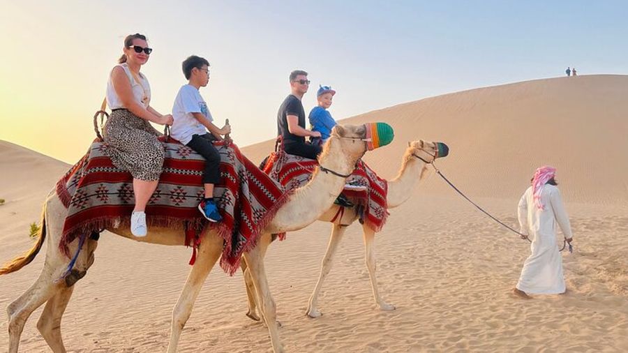 Abu Dhabi Desert Safari with Camel Ride BBQ Dinner and Live Shows