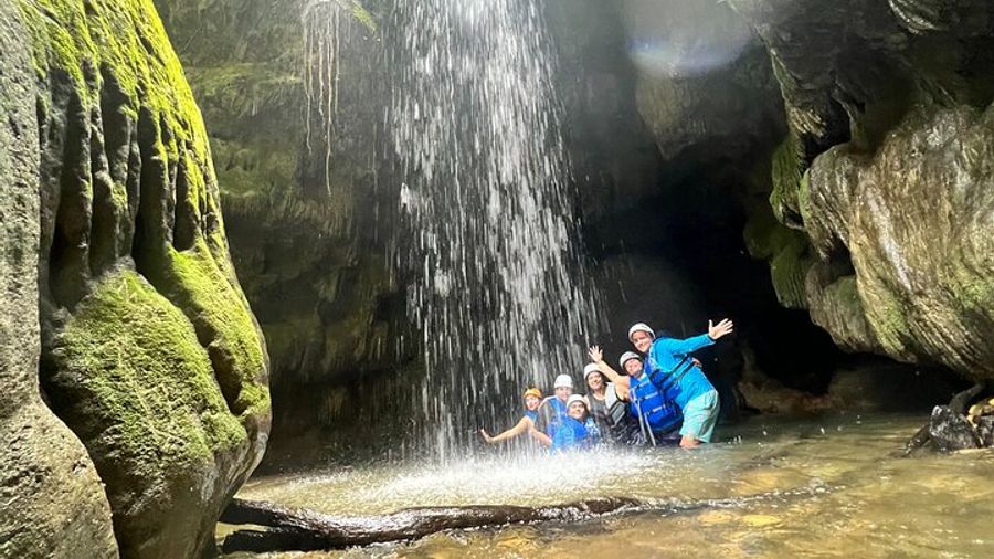 Cave Adventure: Canyon and Hidden Waterfall in Charco Azul