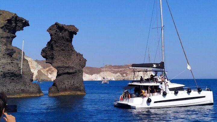 Santorini Small-Group Premium Catamaran Cruise
