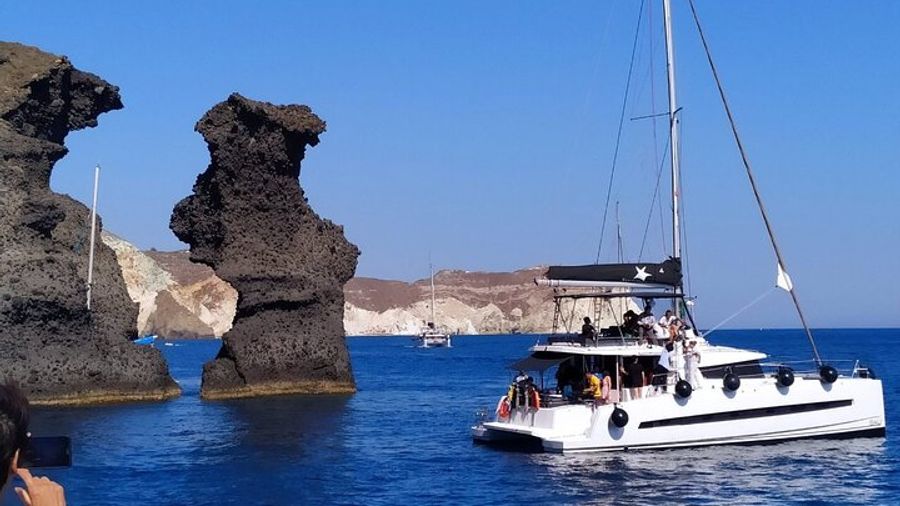 Santorini Small-Group Premium Catamaran Cruise