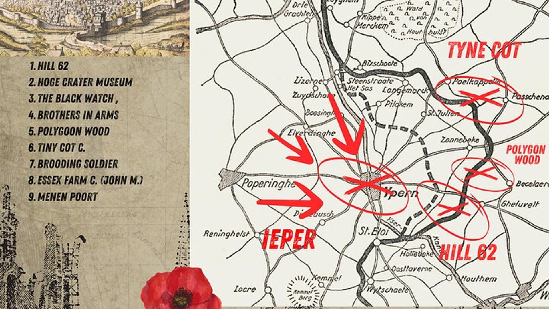 Frome Ieper/ypres 4H. WW1 Saillant visite privée