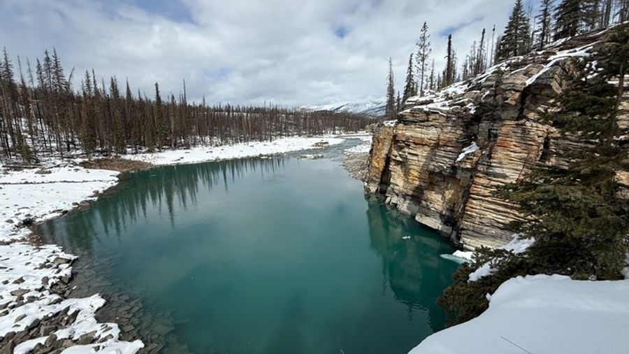 Abraham Lake or Sunwapta Falls Snowshoeing Tour From Banff or Calgary
