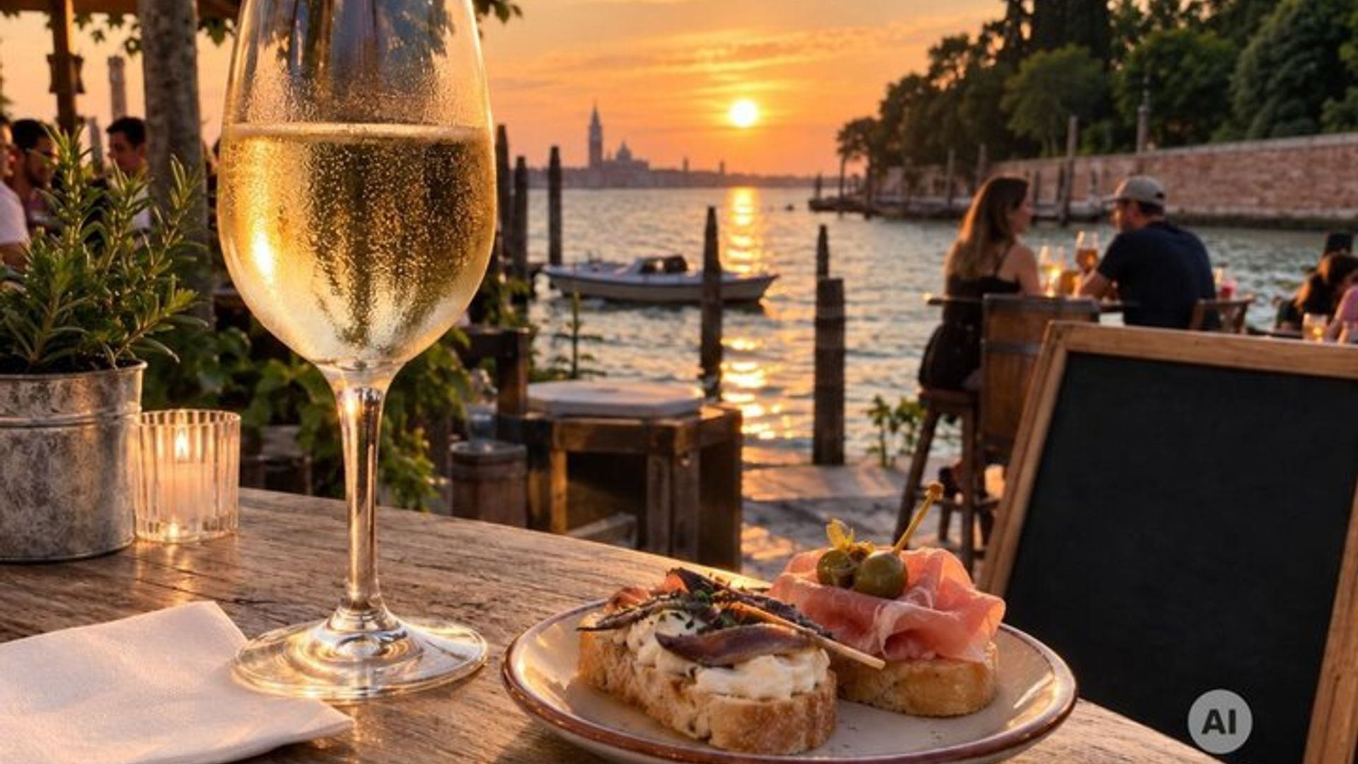 Venice Sunset Lagoon Cruise with St. Mark's Views & Aperitif