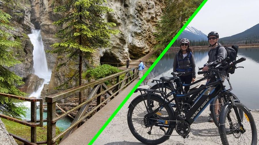 Banff E-Bike and Hike Combination Tour with Johnston Canyon
