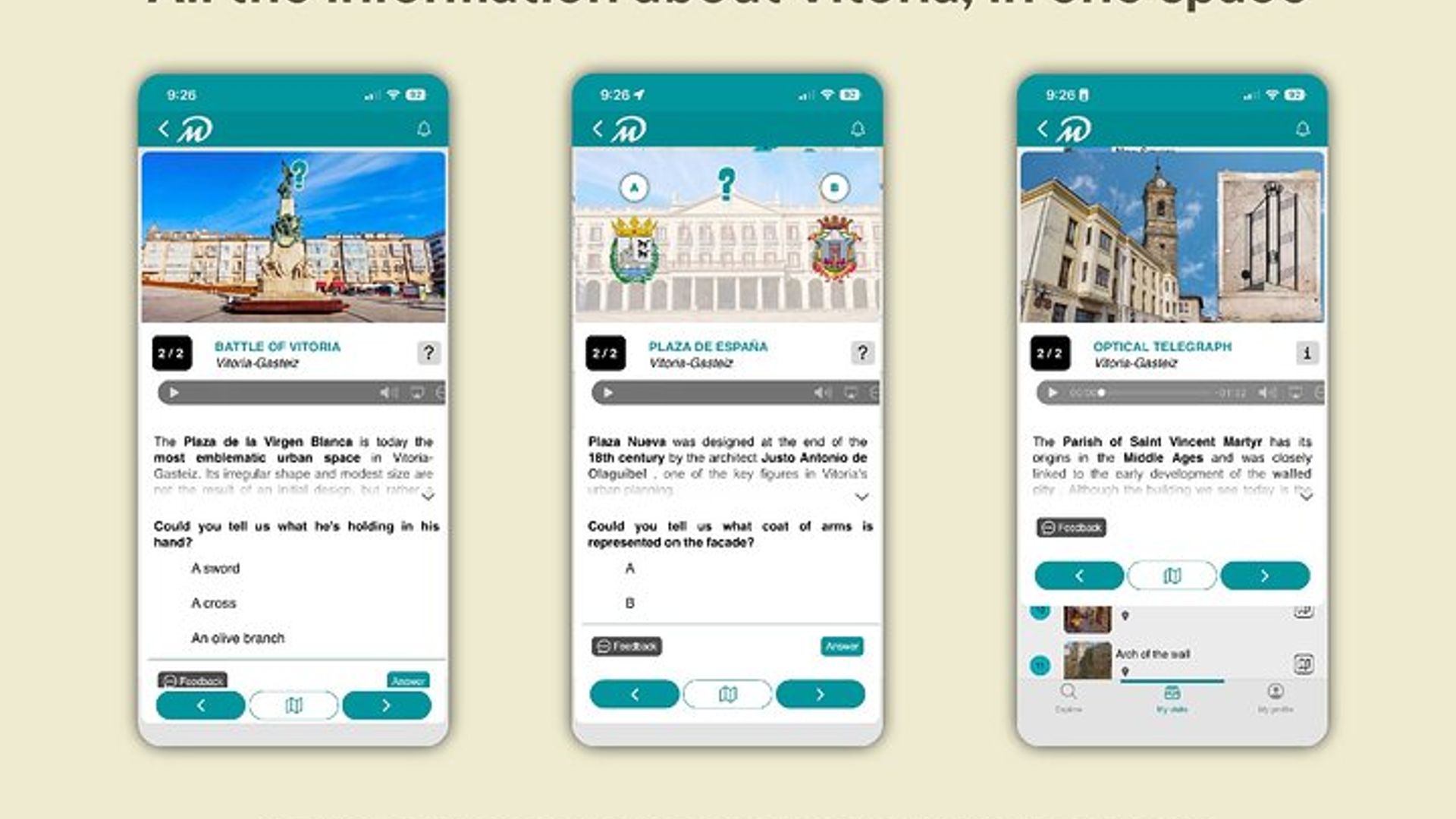 Visita Vitoria Gasteiz a tu Ritmo sin Grupos con tu Móvil