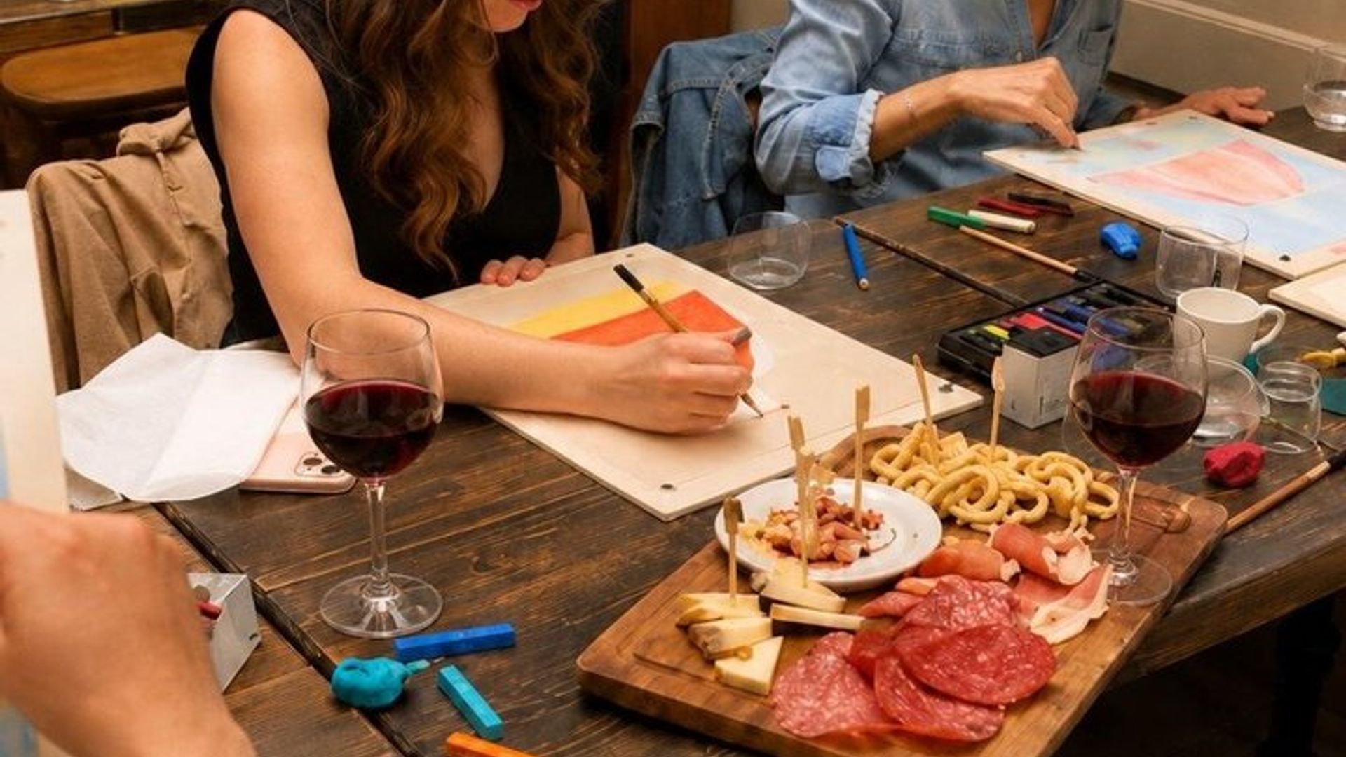Guided Painting with Unlimited Wine Sant'Ambrogio Florence
