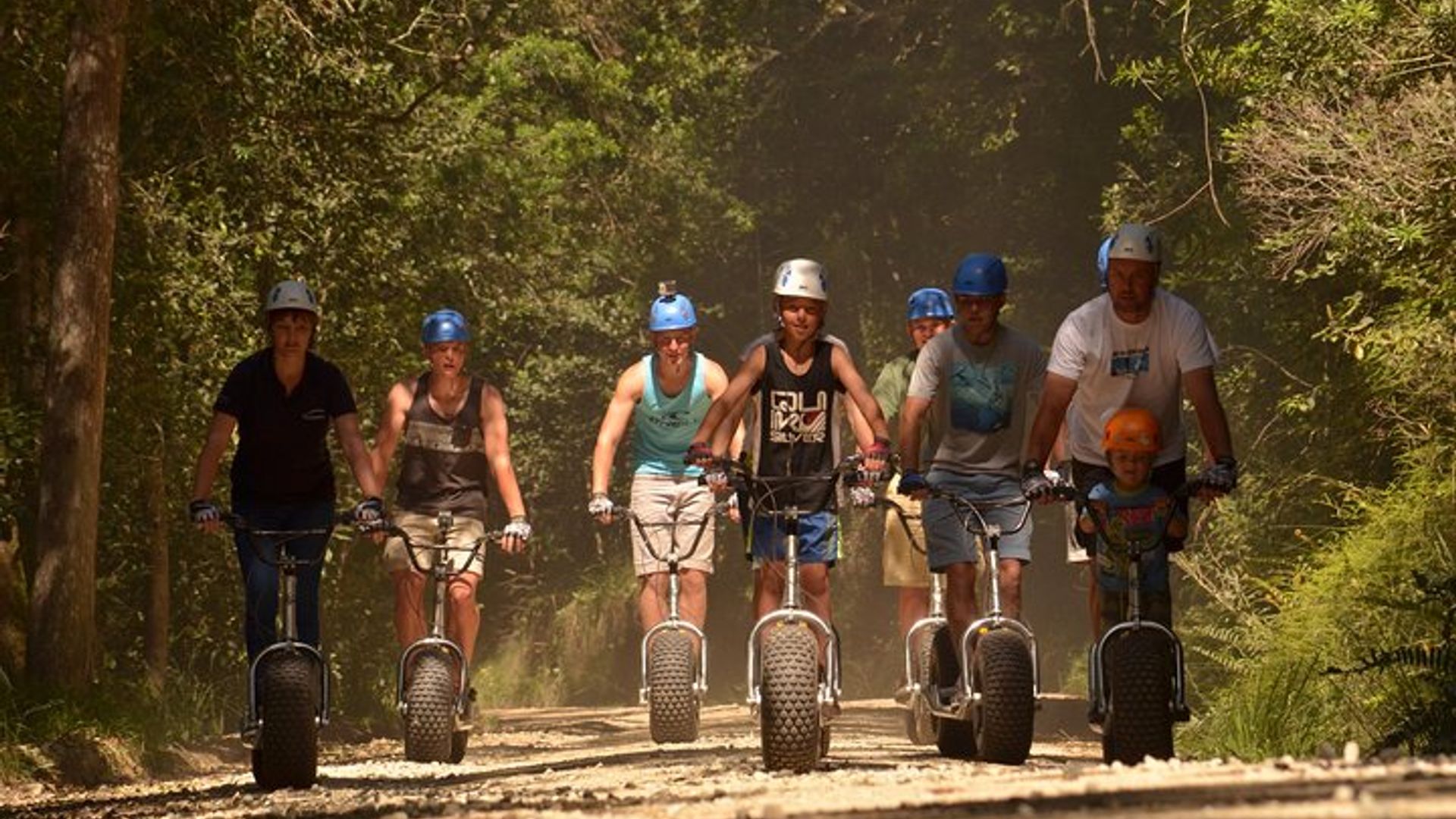 Experiencia en scooter cuesta abajo en el bosque de Knysna