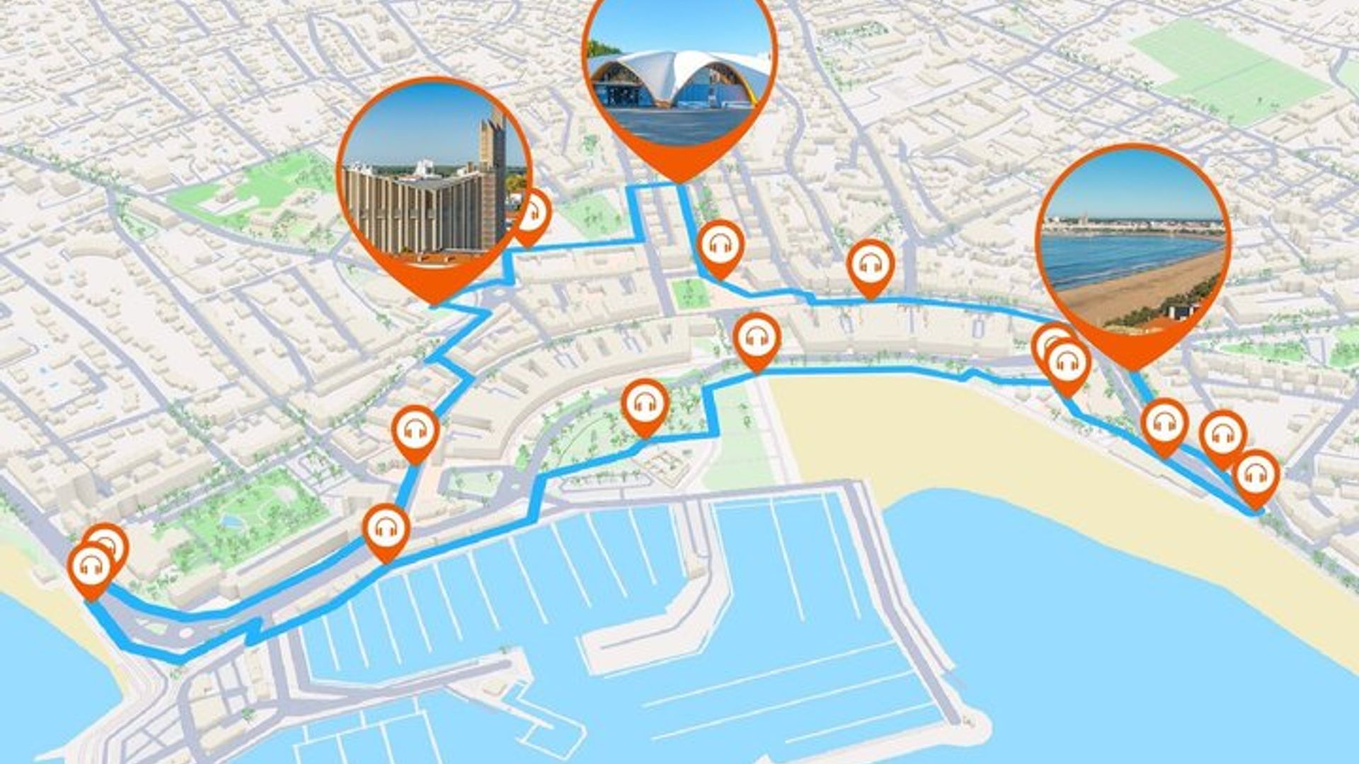 Royan: 1.5 hour audio guided walking tour and 16 audio commentaries