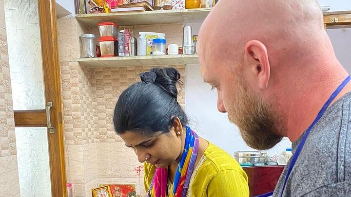 Cooking class and dinner with Rekha family with full meals