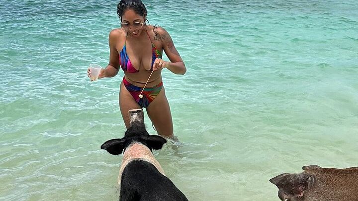 New Providence Island Catamaran: Snorkel and Swim With Pigs