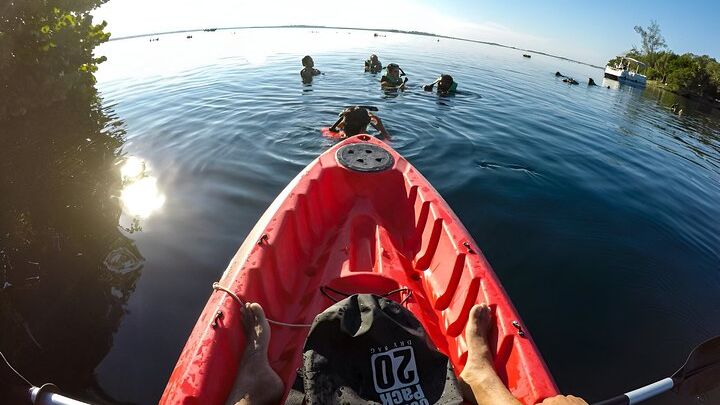Paddleboarding and/or kayaking tour at sunrise in the lagoon of Bacalar