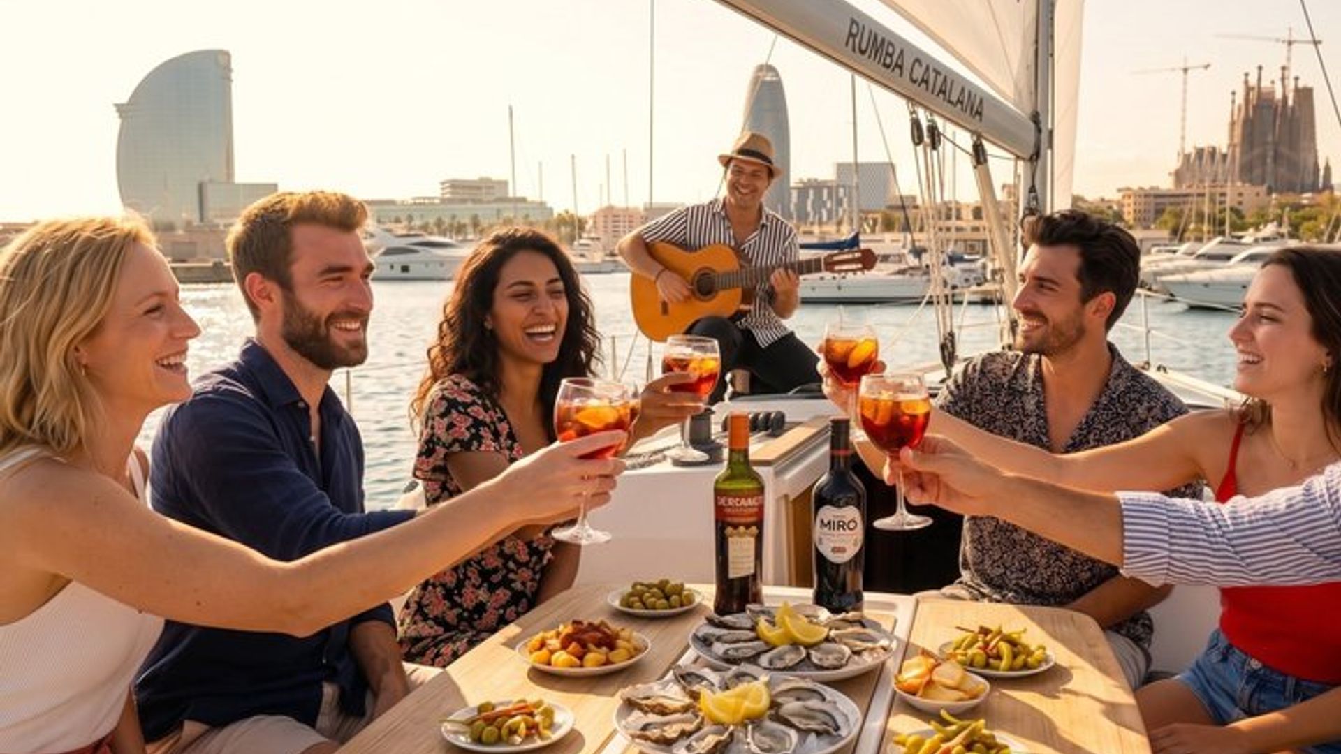 Barcelona Open Sailing trip, Vermouth, tapas & Live Catalan Rumba