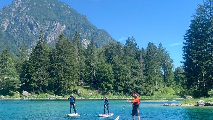 Bovec Small-Group SUP Tour on Lake Predil