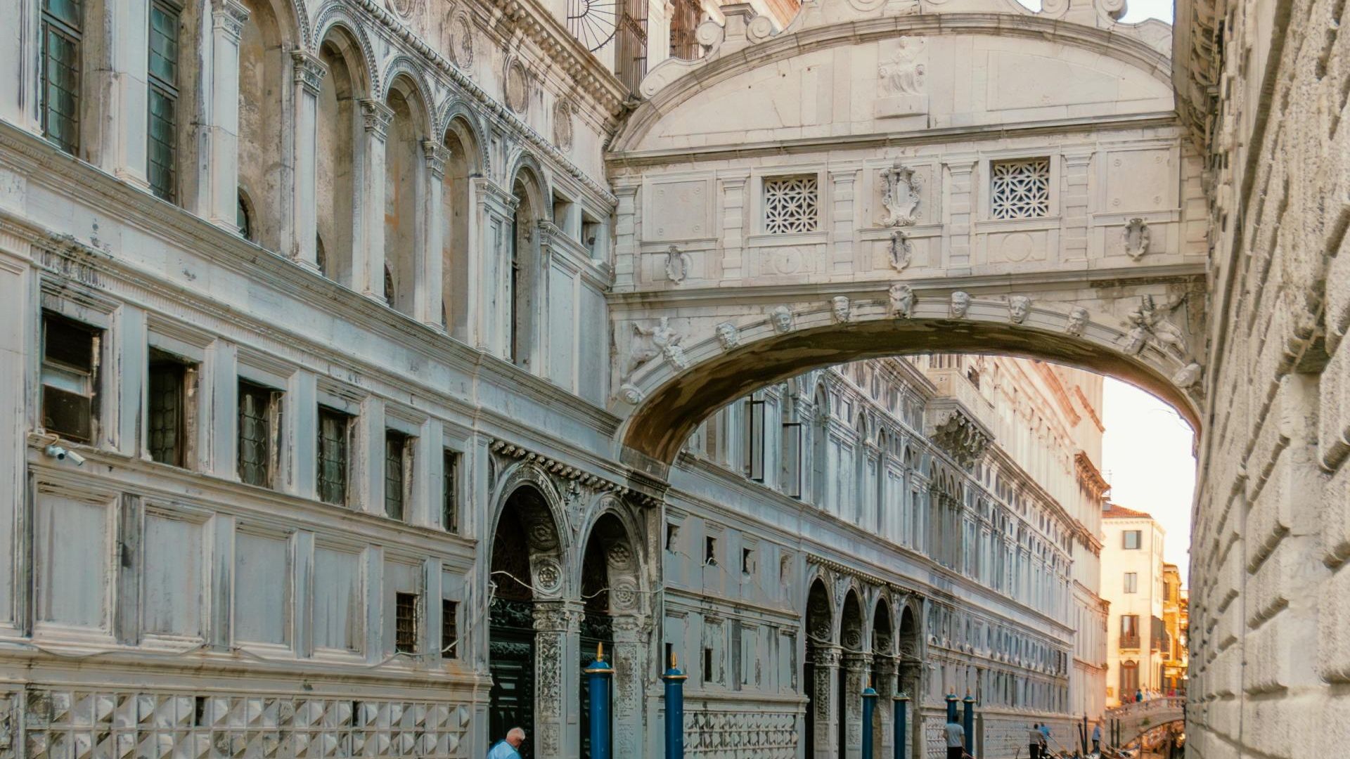 Shared gondola ride with passage underneath the Bridge of Sighs