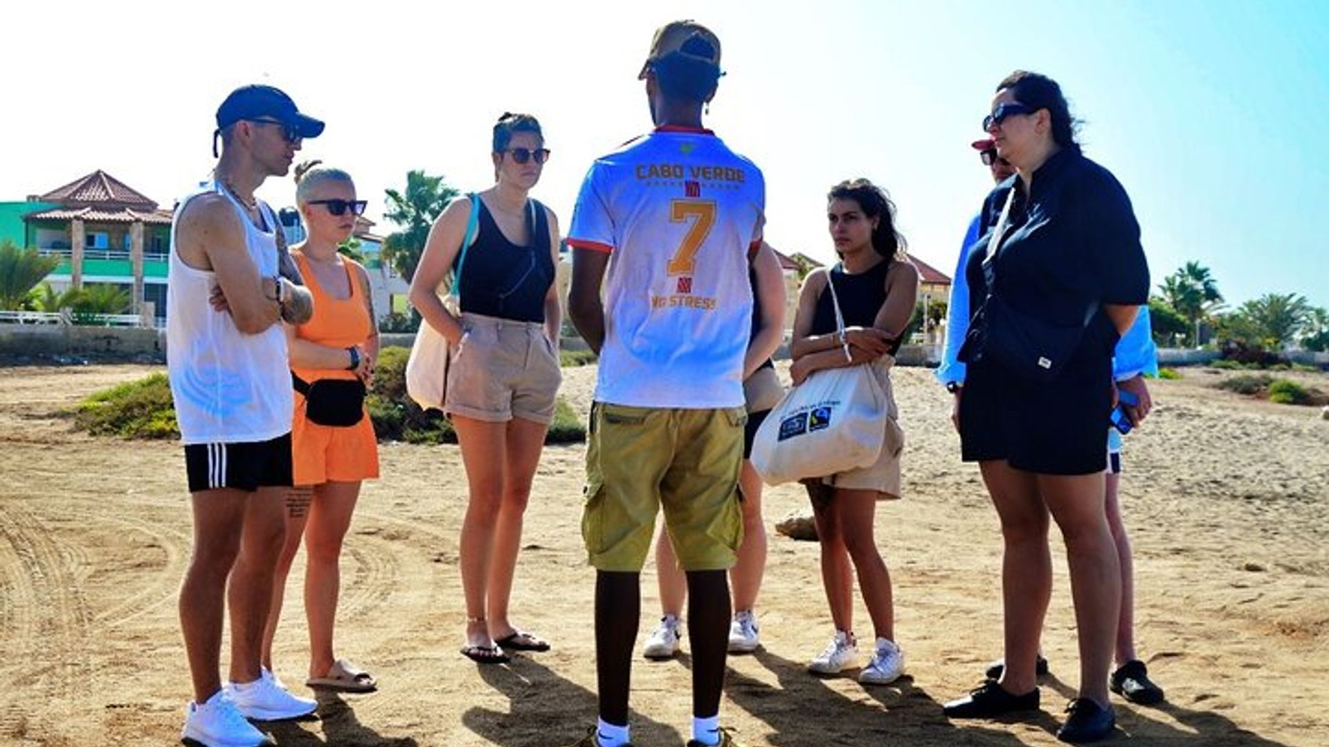 Desde Sal Island Blu eye Lago Salado Limón Tiburones y Palmeira