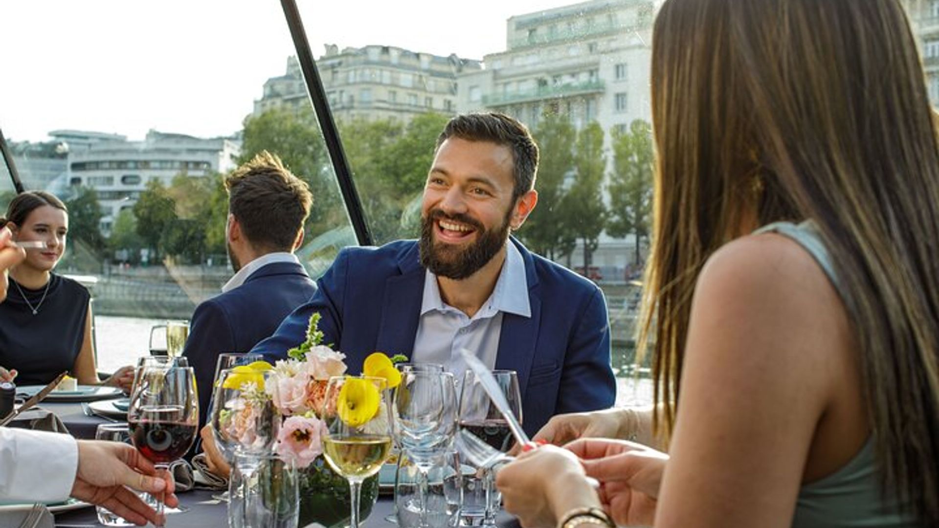 Seine River Early Gourmet Group Dinner Cruise with Wine