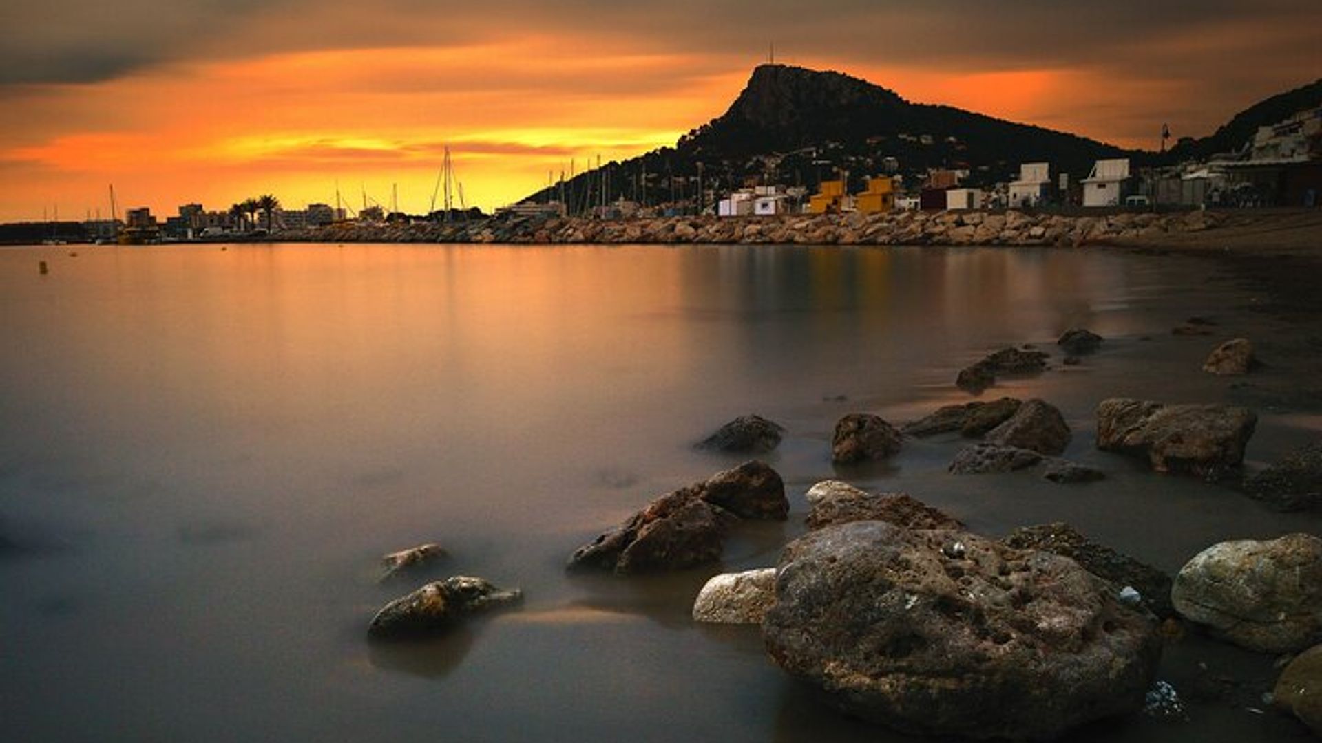 Coucher de soleil sur les îles Medes, Costa Brava