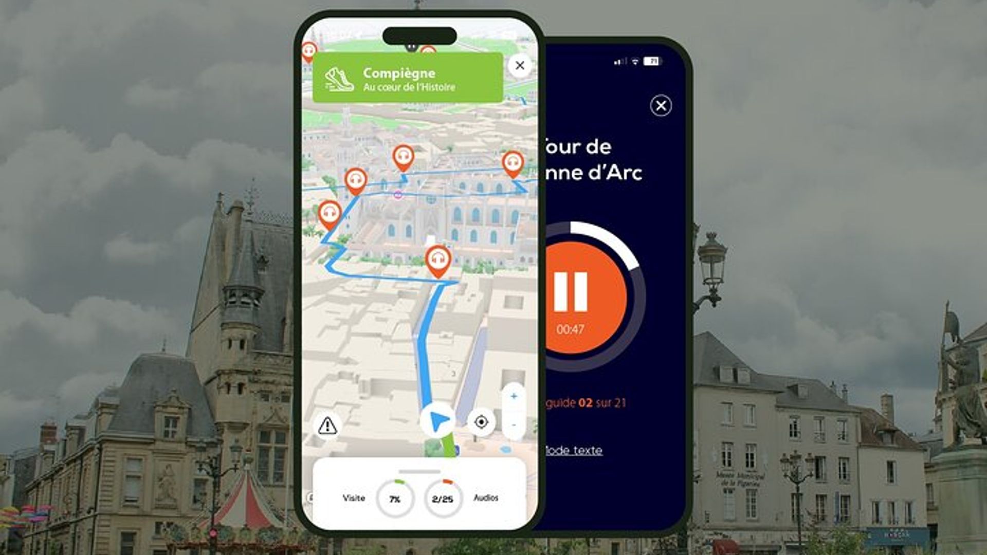 Compiègne Visite audioguidée à pied 1h50 et 17 commentaires