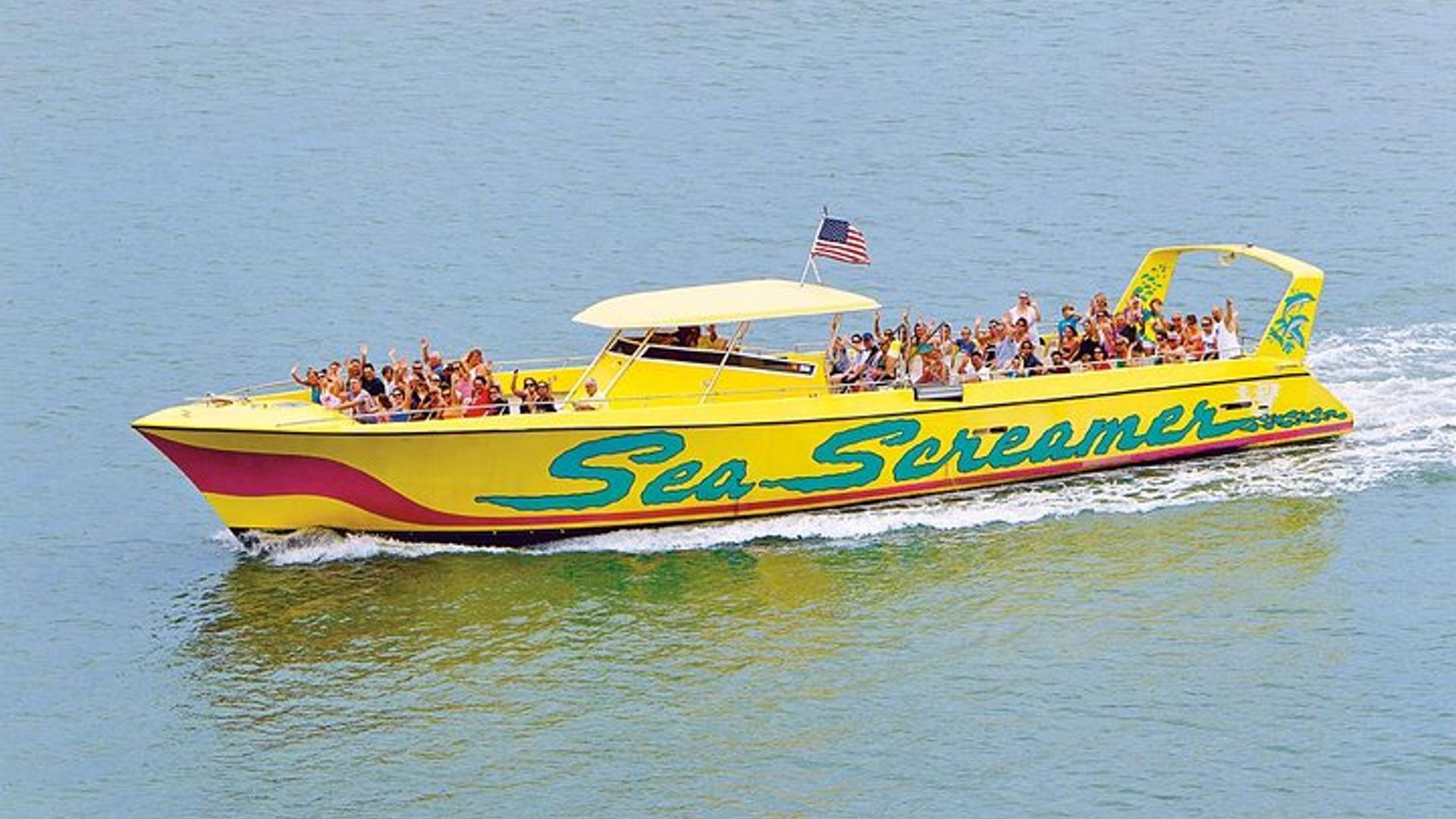 El paseo en el barco Sea Screamer en playa Clearwater con transporte