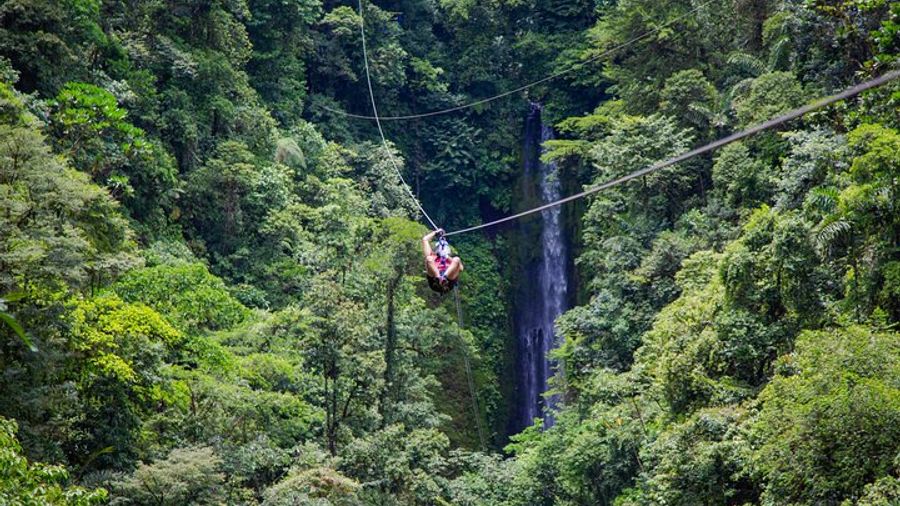 La Fortuna Zipline Canopy Tour with White-Water Rafting