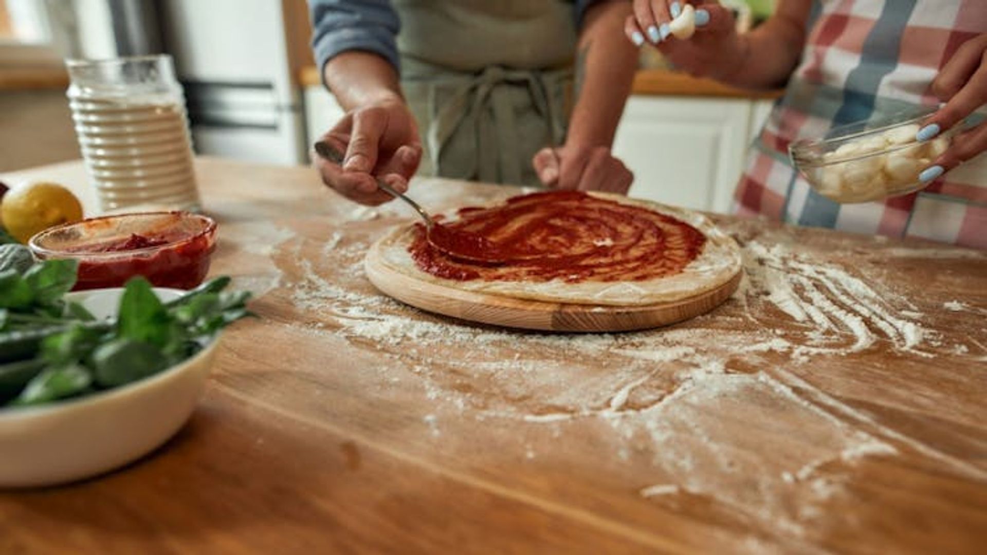 Pizza and gelato making class with  unlimited wine