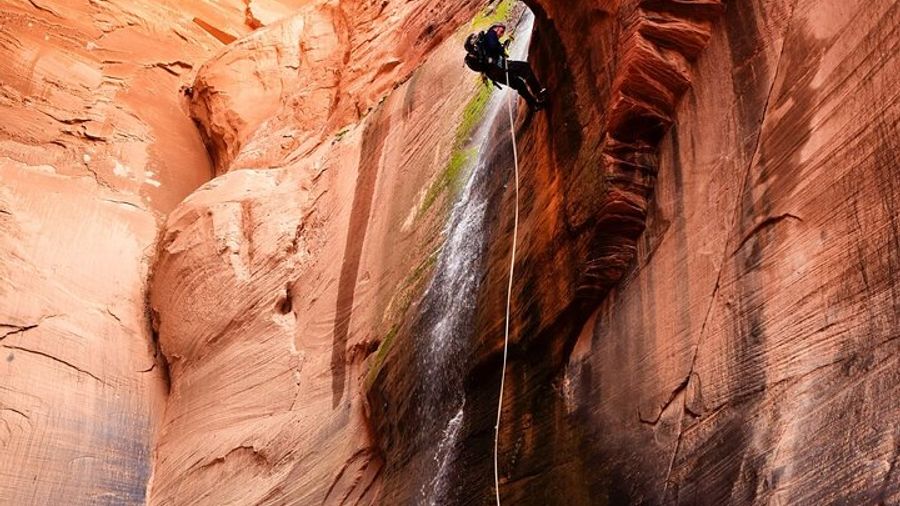 Rock and Roll Rappelling in Rock Canyon