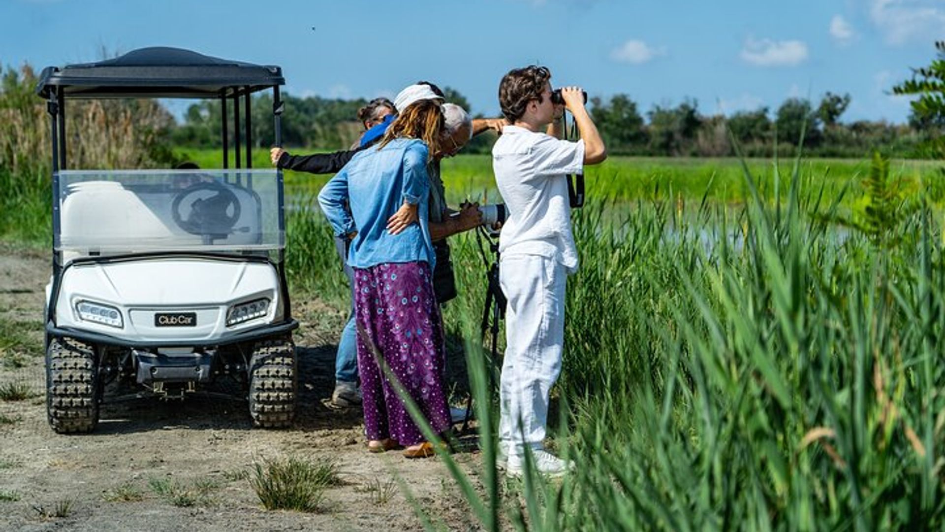 Camargue-Safari mit dem Elektroauto in einem Naturschutzgebiet