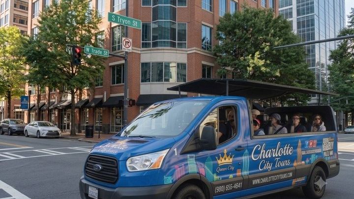 Charlotte Historical Guided Open-Air Small Group Minibus Tour