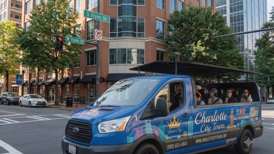 Charlotte Historical Guided Open-Air Small Group Minibus Tour